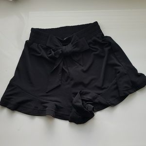 Express Soft Black Ruffle Shorts